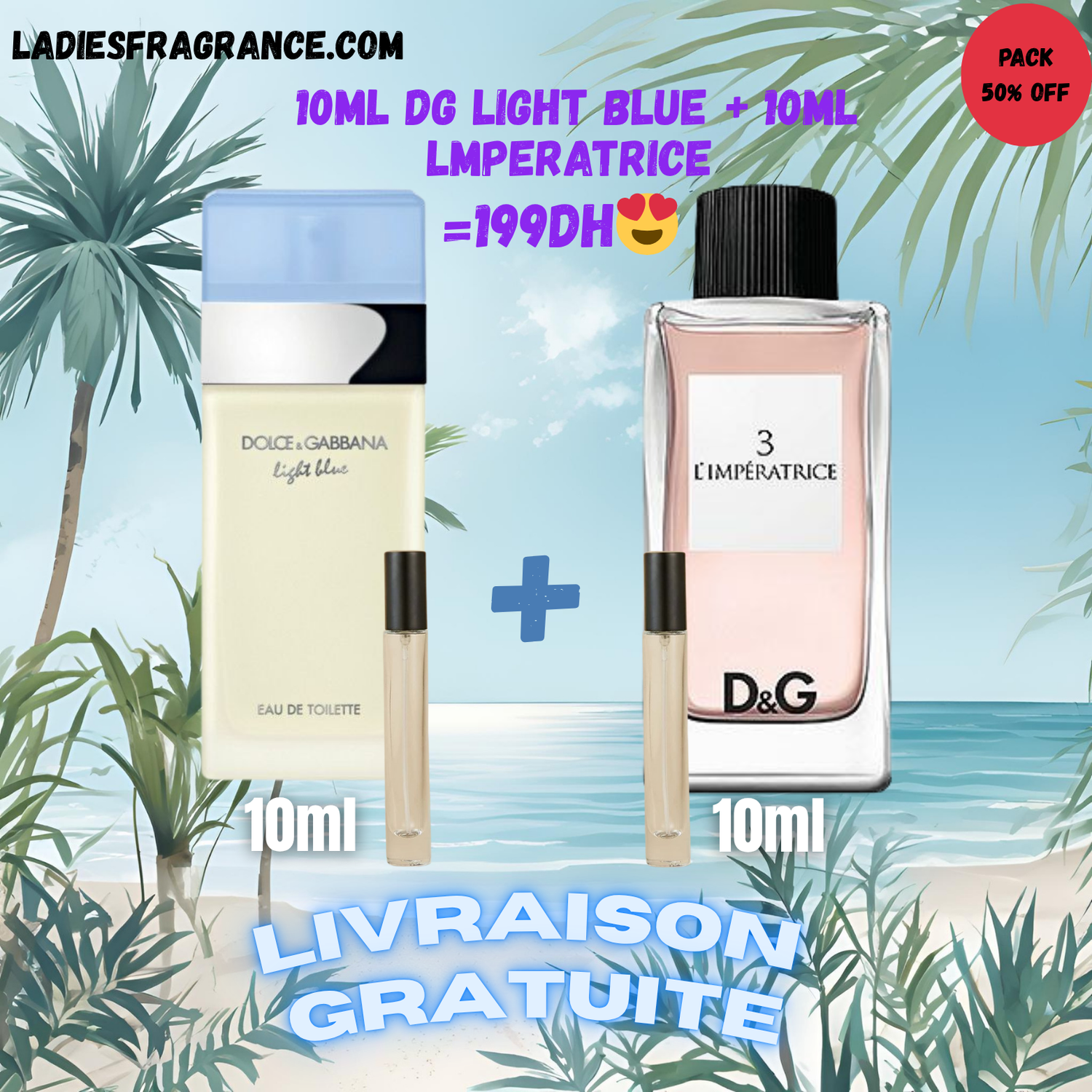 10ml DG LIGHT BLUE + 10ml Lmperatrice
