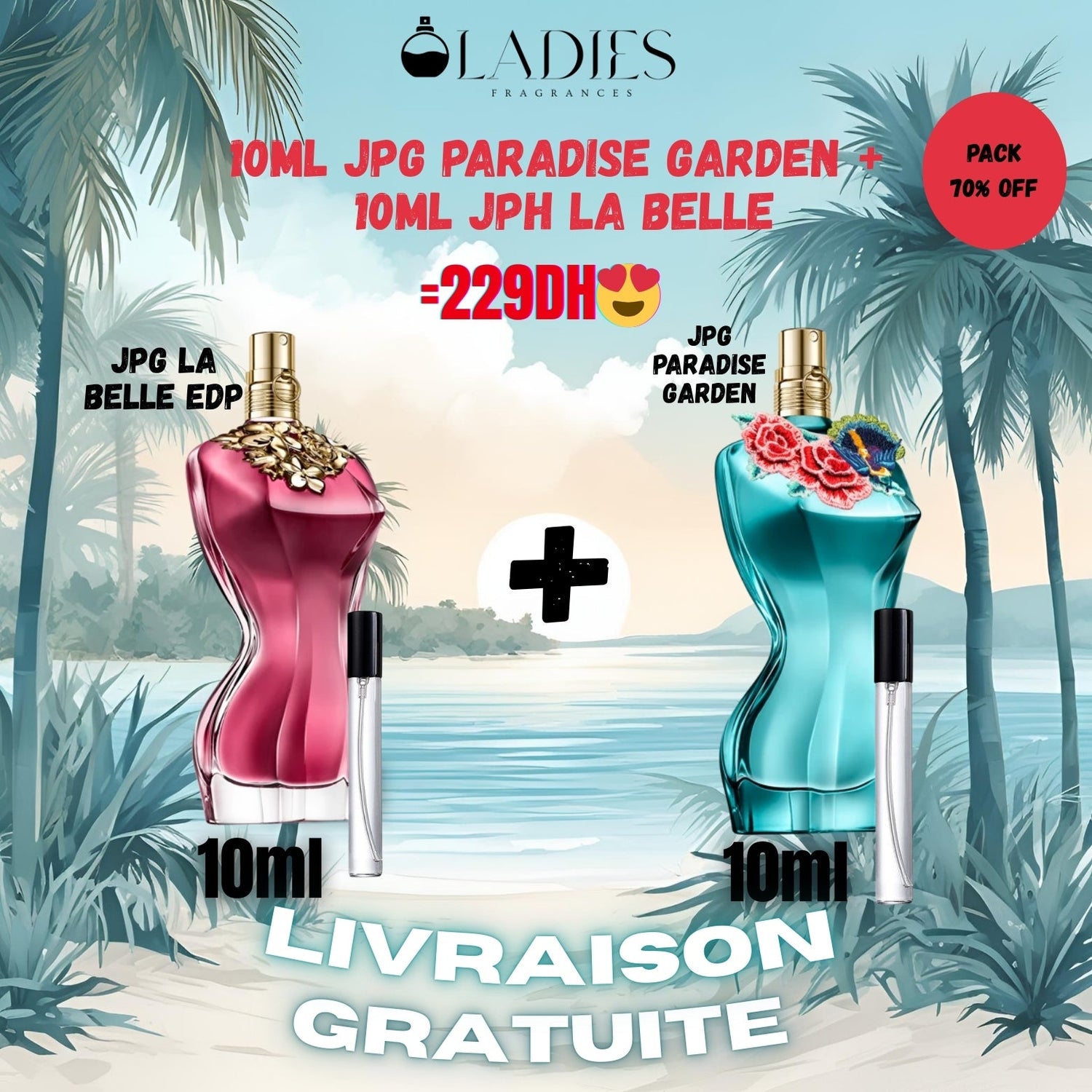 10ml JPG paradise garden + 10ml JPG la belle