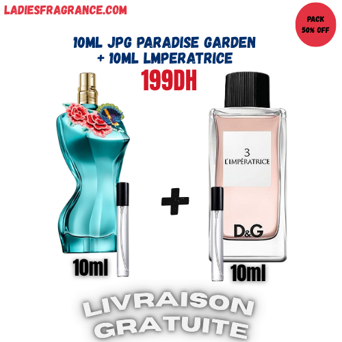 10ml JPG paradise garden  + 10ml Lmperatrice